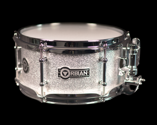 5"x10" Silver Sparkle, 7 ply, 8mm maple shell