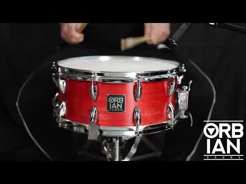 6”x14” Crimson Red 10 ply, 6mm maple shell