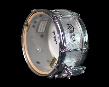 5"x10" Silver Sparkle, 7 ply, 8mm maple shell