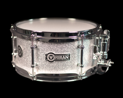 5"x10" Silver Sparkle, 7 ply, 8mm maple shell
