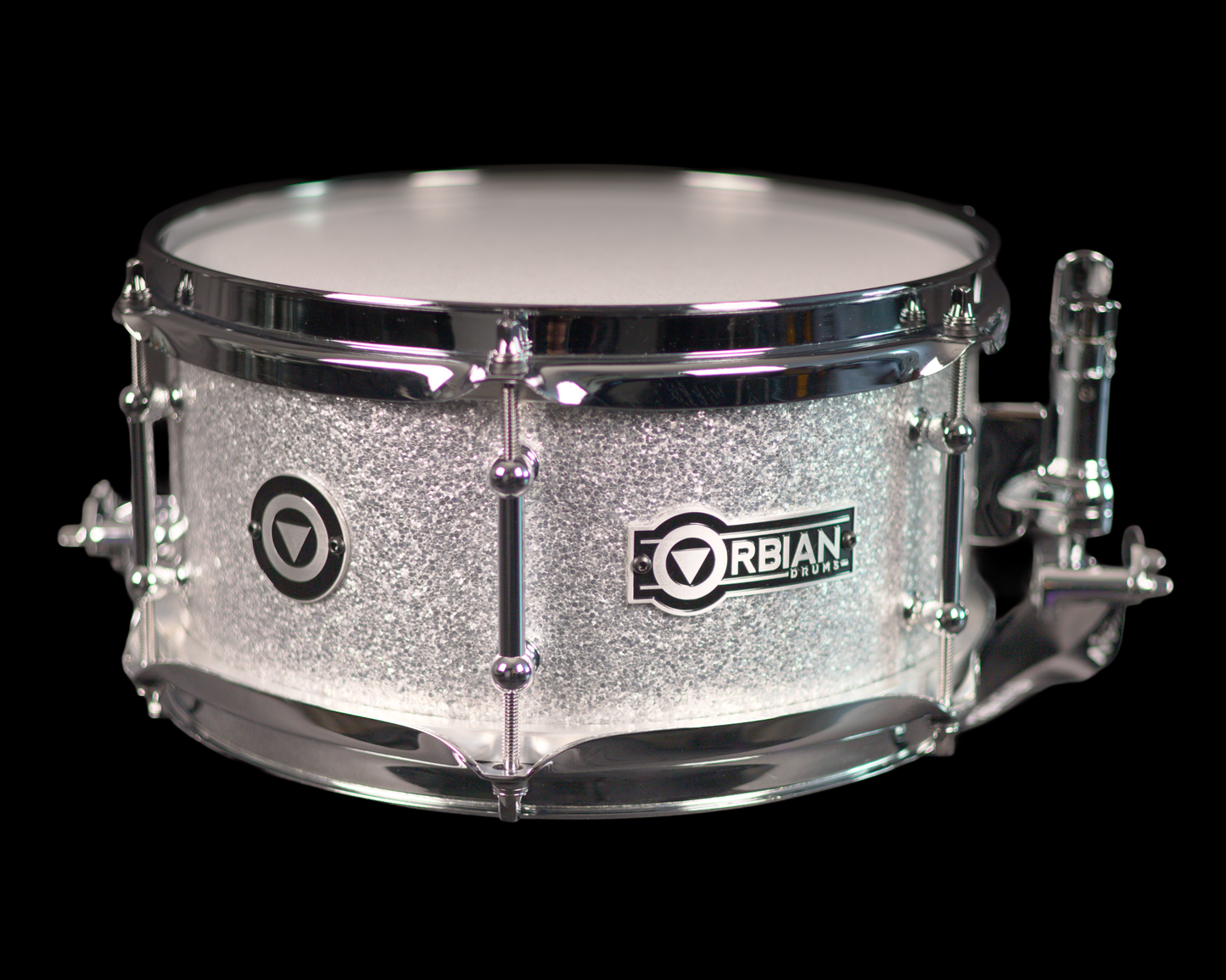 5"x10" Silver Sparkle, 7 ply, 8mm maple shell
