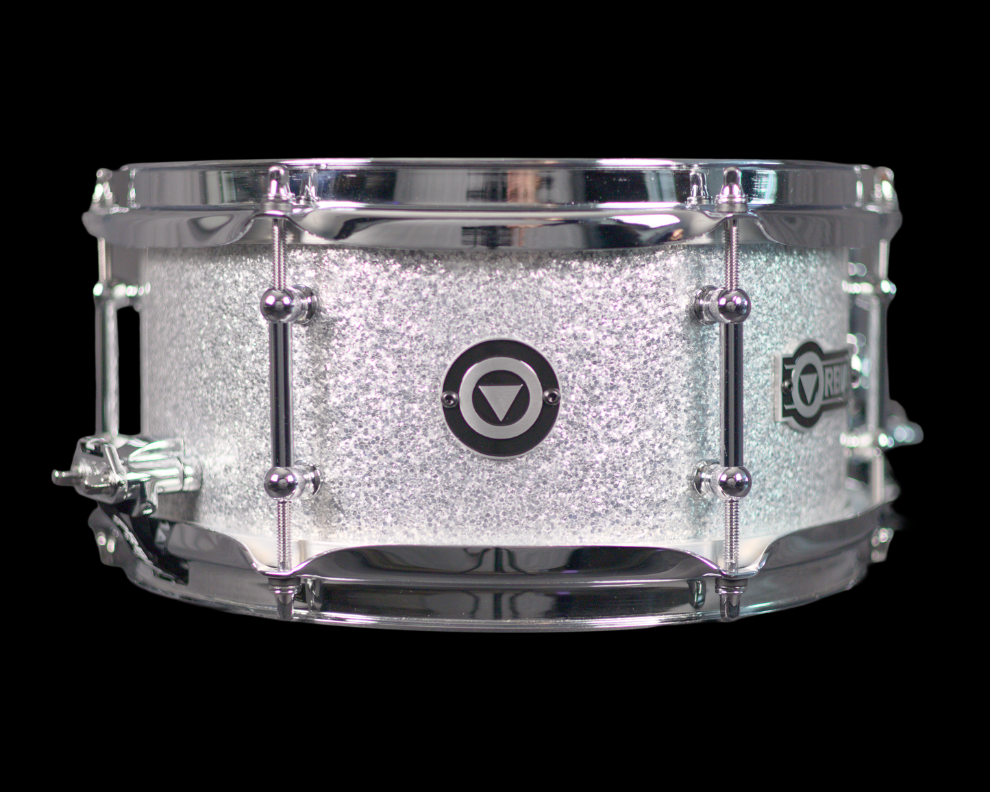 5"x10" Silver Sparkle, 7 ply, 8mm maple shell