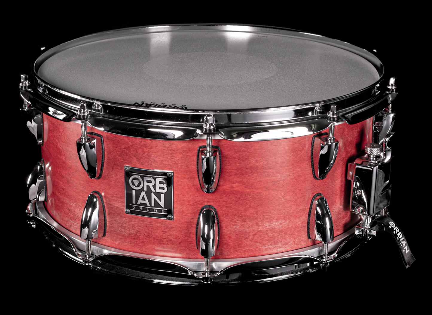 6”x14” Crimson Red 10 ply, 6mm maple shell